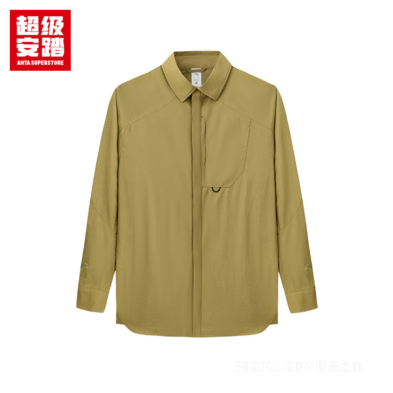 超级安踏露营男子抗紫外线UPF100无氟防泼水长袖衬衫