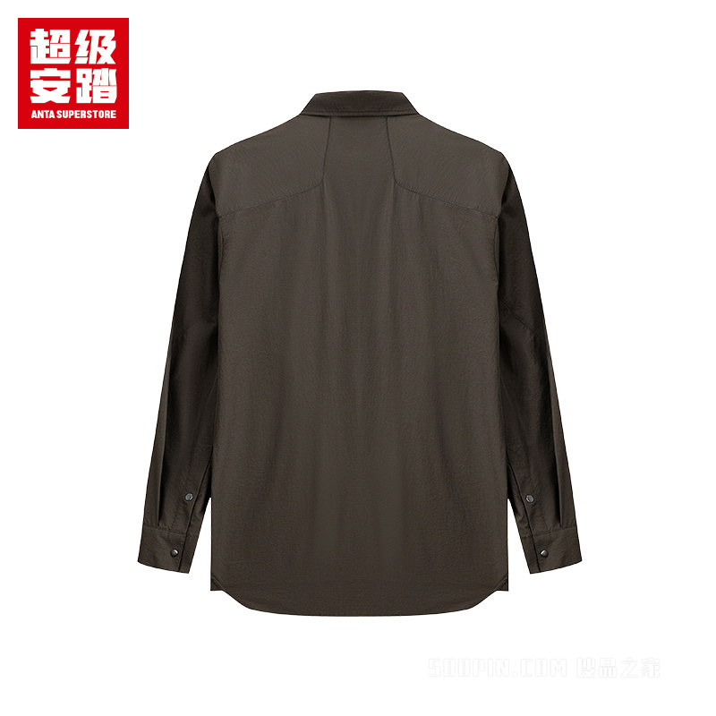 超级安踏露营男子抗紫外线UPF100无氟防泼水长袖衬衫