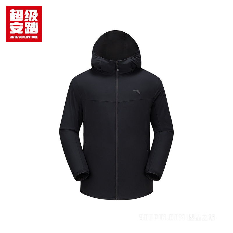超级安踏户外系列露营男子抗紫外线UPF100无氟防泼水梭织运动外套