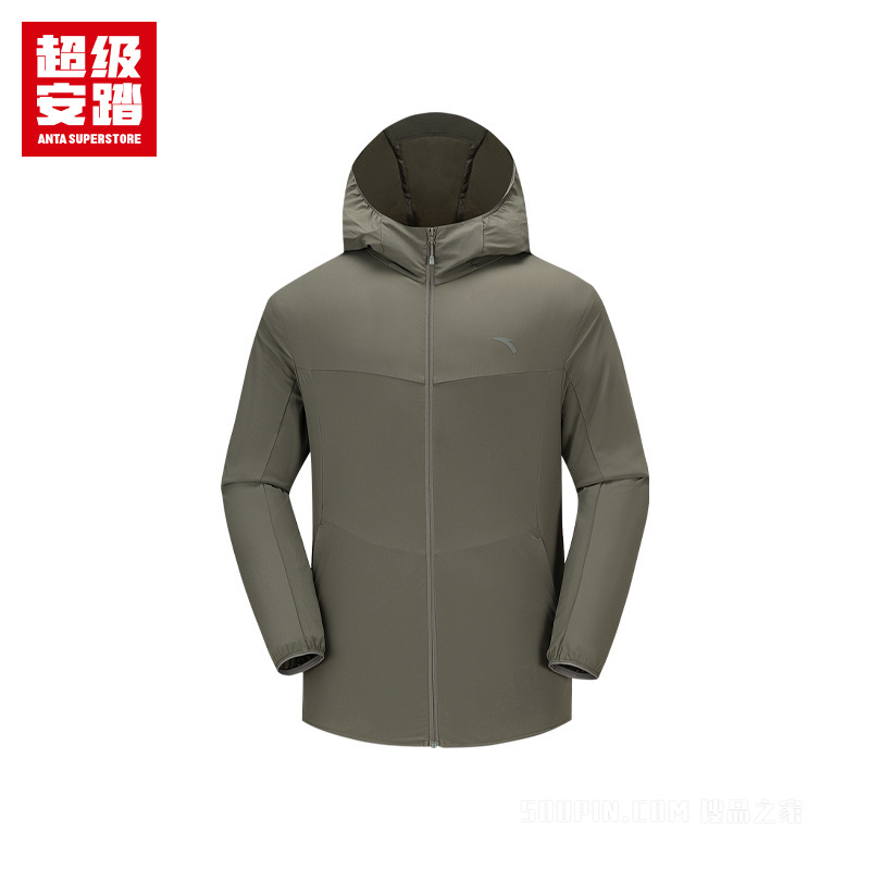 超级安踏户外系列露营男子抗紫外线UPF100无氟防泼水梭织运动外套