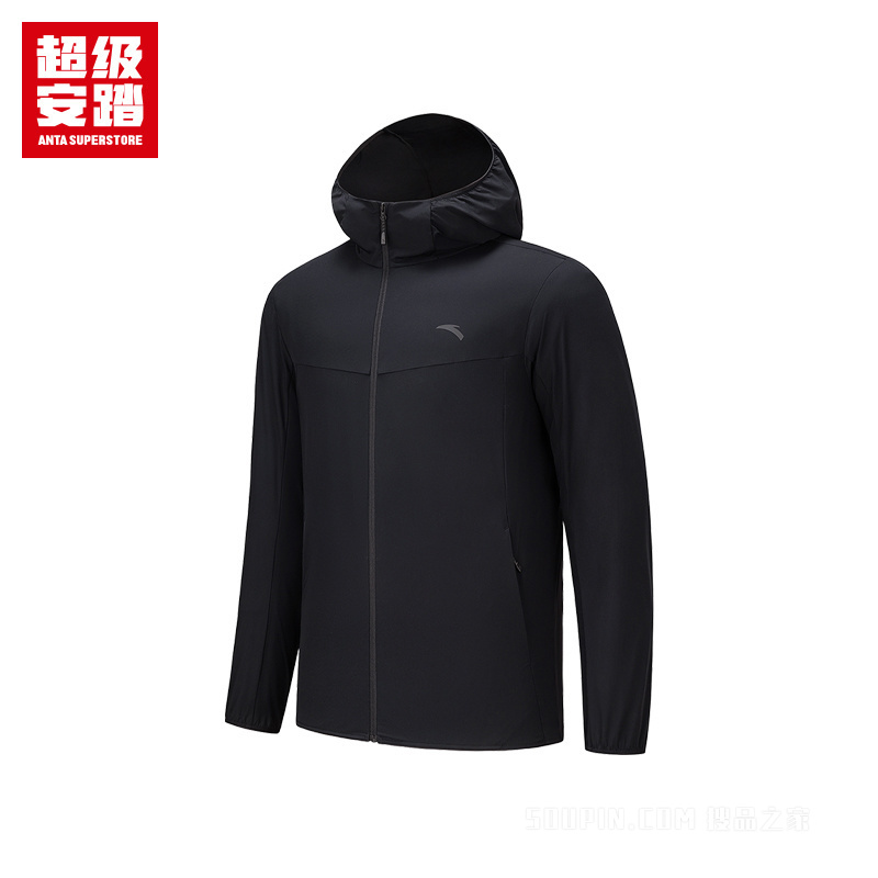 超级安踏户外系列露营男子抗紫外线UPF100无氟防泼水梭织运动外套