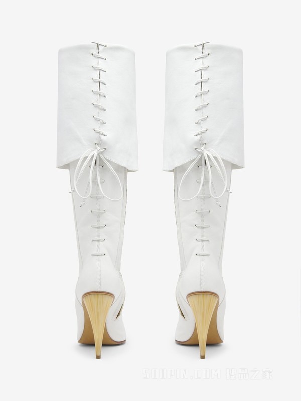 角状鞋跟及膝长靴