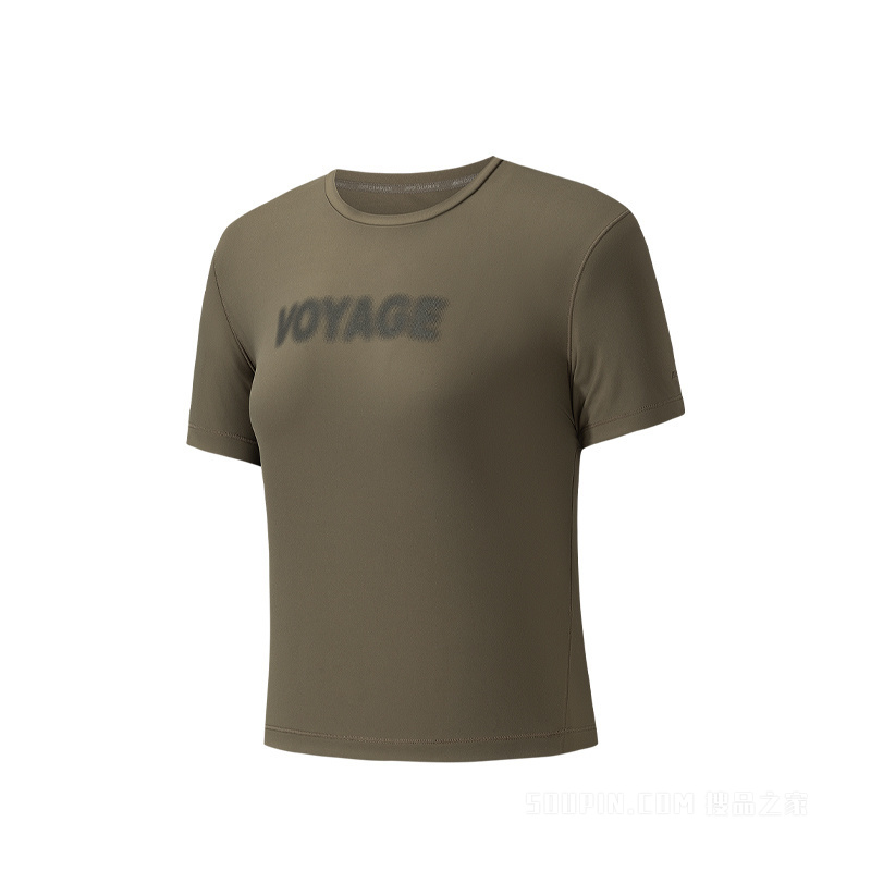 安踏冠军户外旅行女子短袖针织衫