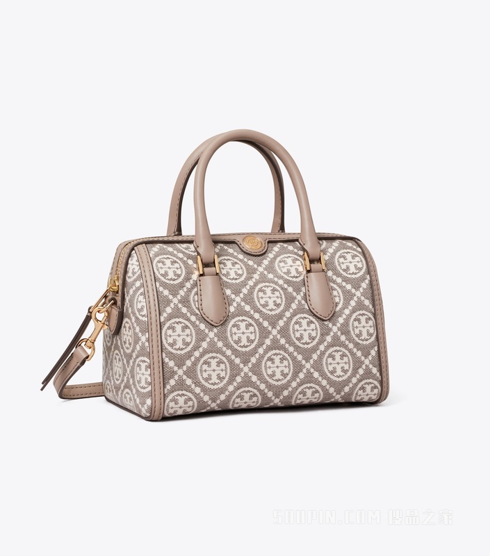 T Monogram 提花迷你酒桶包 炭灰色
