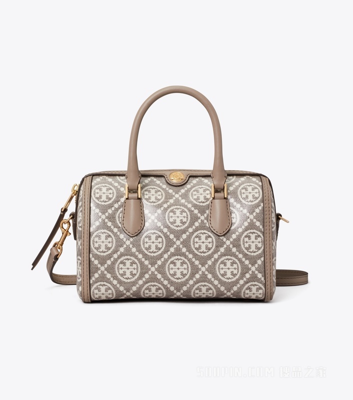 T Monogram 提花迷你酒桶包 炭灰色
