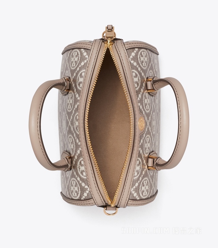 T Monogram 提花迷你酒桶包 炭灰色