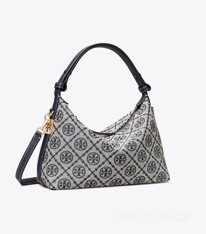 T Monogram 提花 Mellow 肩背包 Tory 海军蓝