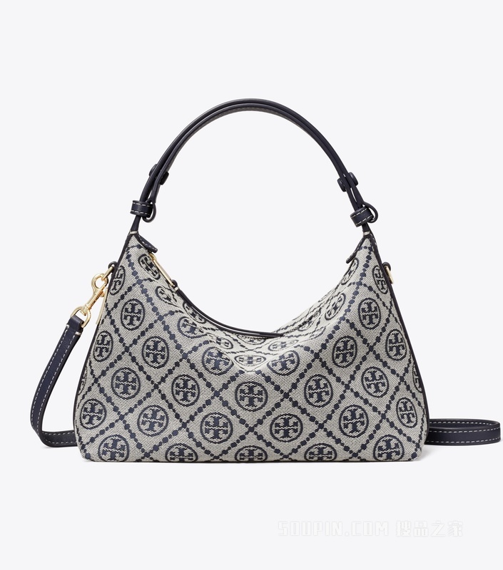 T Monogram 提花 Mellow 肩背包 Tory 海军蓝