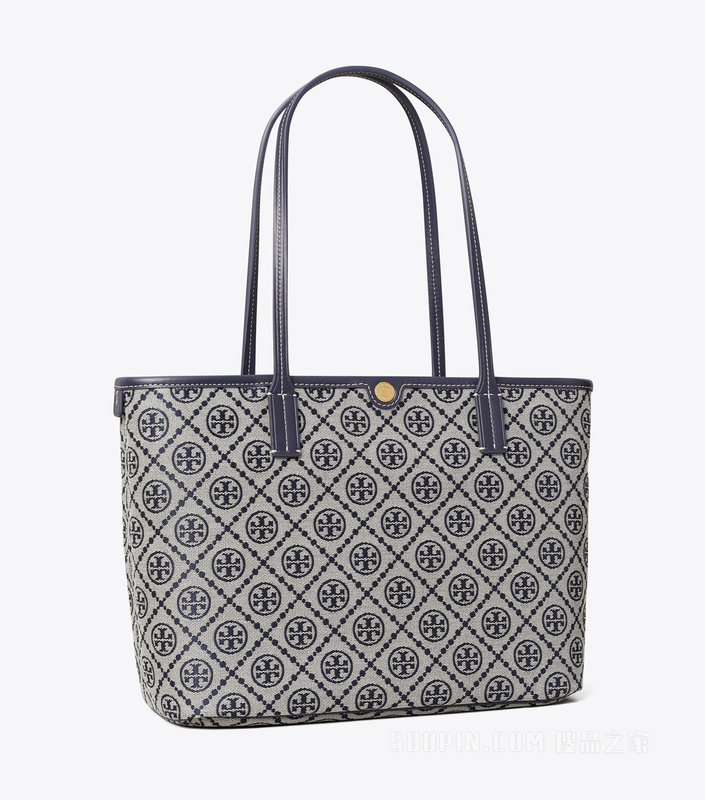 T Monogram 小号拉链托特包 Tory 海军蓝
