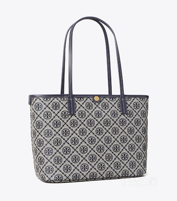 T Monogram 小号拉链托特包 Tory 海军蓝
