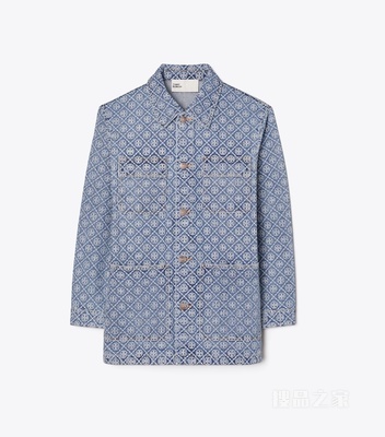 【新品】T Monogram 牛仔工装夹克 浅调复古水洗色