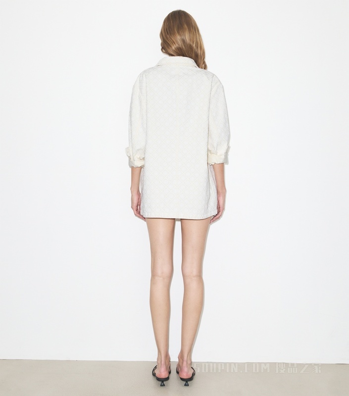 【新品】T Monogram 牛仔工装夹克 米白/白色 T Monogram