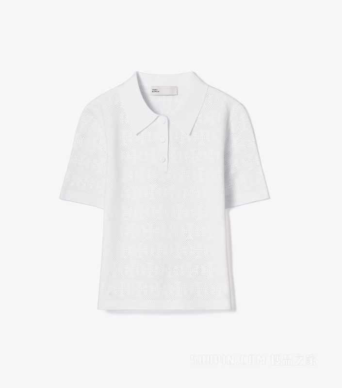 【新品】镂空 Polo 衫 白色
