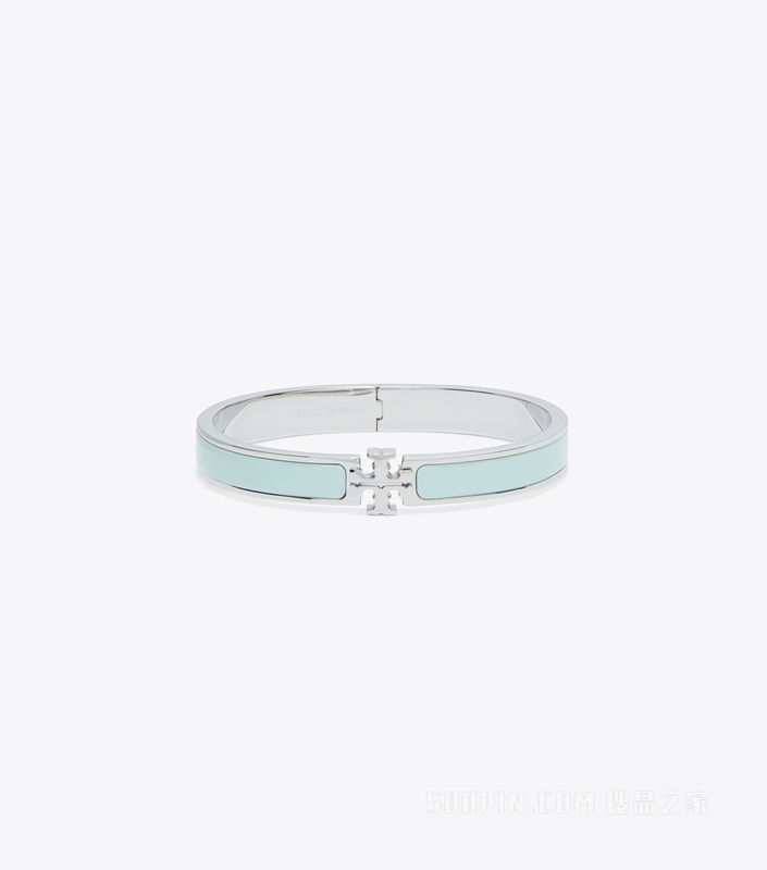 Icon 经典系列中号手镯 Tory 银/浅绿色