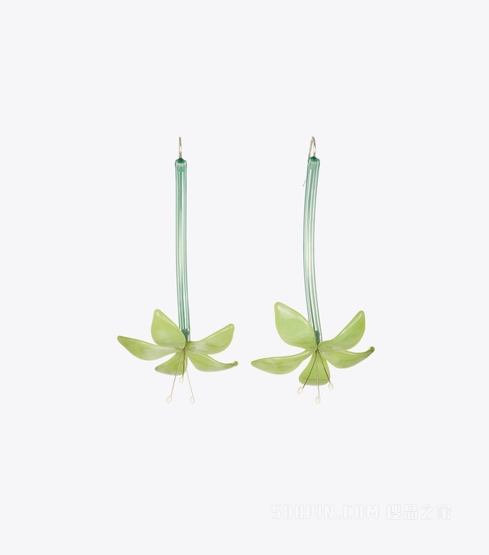 【新品】Curiosity 奇思妙想系列花朵耳环 薄荷绿
