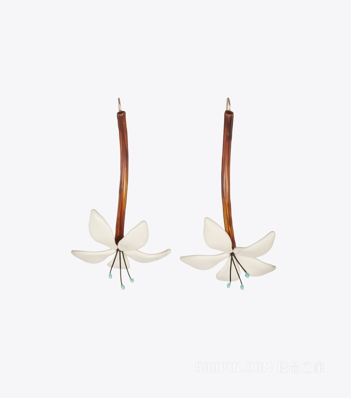 【新品】Curiosity 奇思妙想系列花朵耳环 玳瑁色