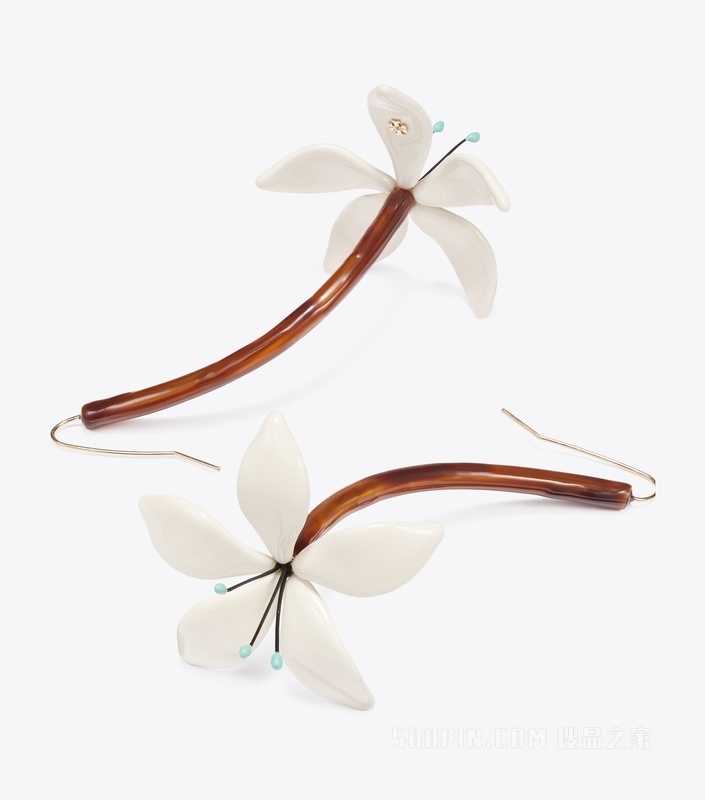 【新品】Curiosity 奇思妙想系列花朵耳环 玳瑁色