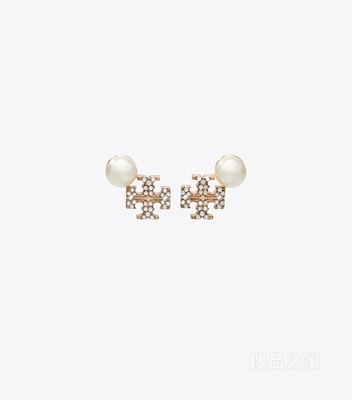 Moondance 月影流光系列 Logo 耳钉 Tory 金/珍珠色/水晶色