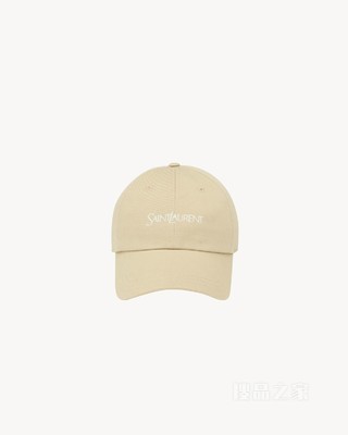 SAINT LAURENT棉质华达呢棒球帽