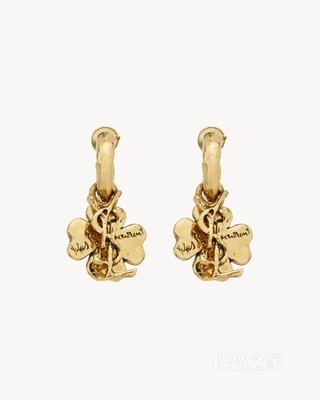 LE CASSANDRE金属幸运符环状耳环