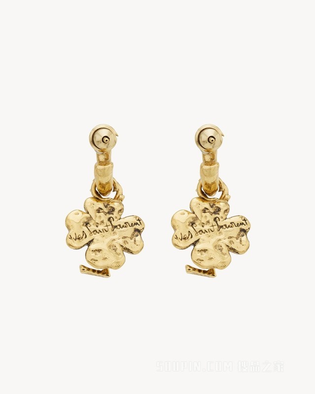 LE CASSANDRE金属幸运符环状耳环
