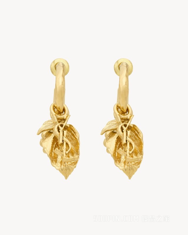 LE CASSANDRE金属莓果吊坠环状耳环