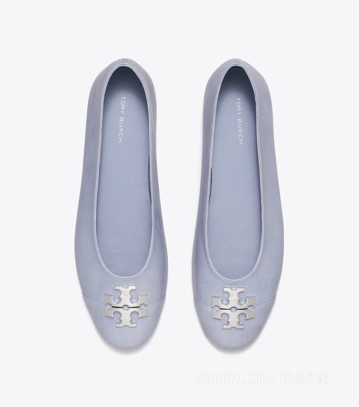 【新品】Charlie 芭蕾平底鞋 雾蓝色/银色
