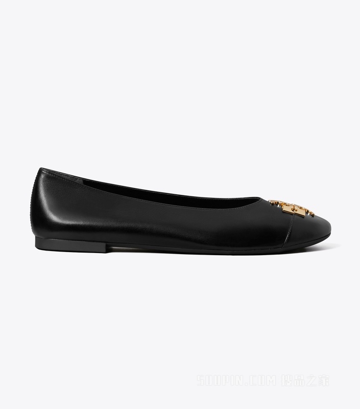 【新品】Charlie 芭蕾平底鞋 纯黑/金色