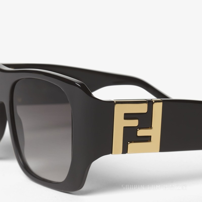 Forever FENDI 黑色醋酸酯材料太阳镜