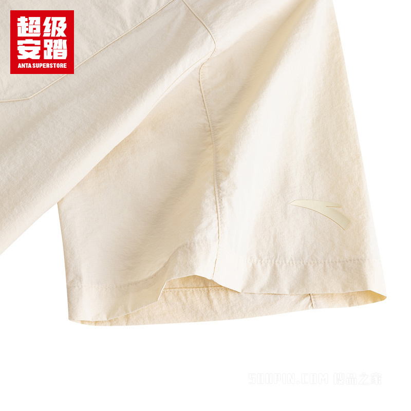 超级安踏户外系列露营男子抗紫外线UPF100无氟防泼水短袖衬衫