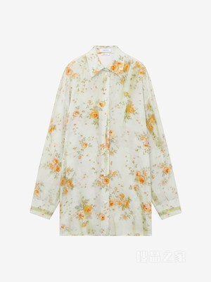花卉印花睡衣式衬衫
