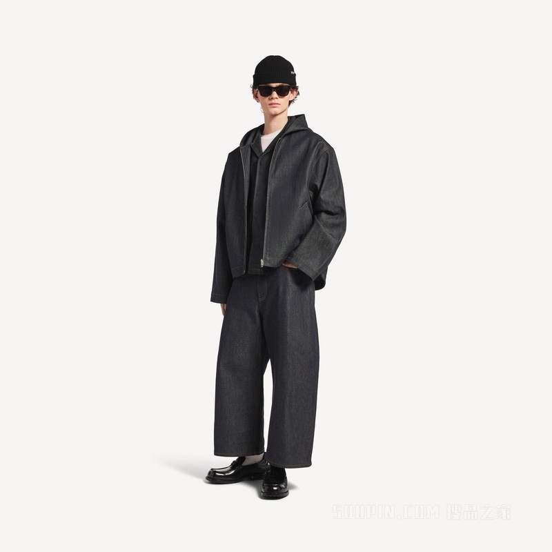 牛仔连帽夹克