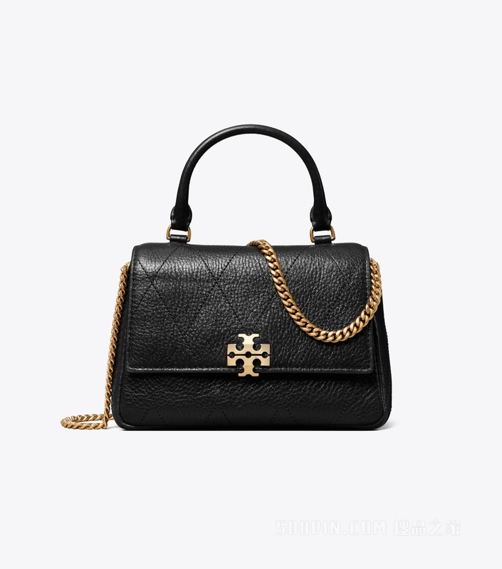 【新品】Charlie 绗缝迷你手提斜挎包 黑色