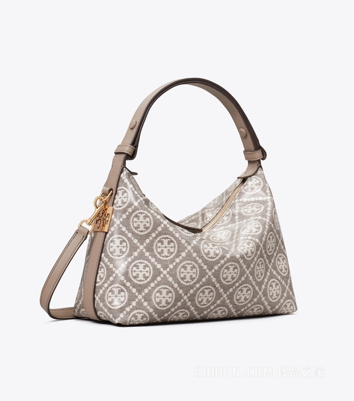 【新品】T Monogram Mellow 肩背包 炭灰色