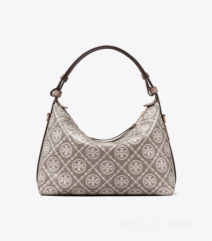 【新品】T Monogram Mellow 肩背包 炭灰色