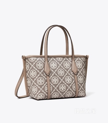 【新品】Perry T Monogram 提花迷你托特包 炭灰色