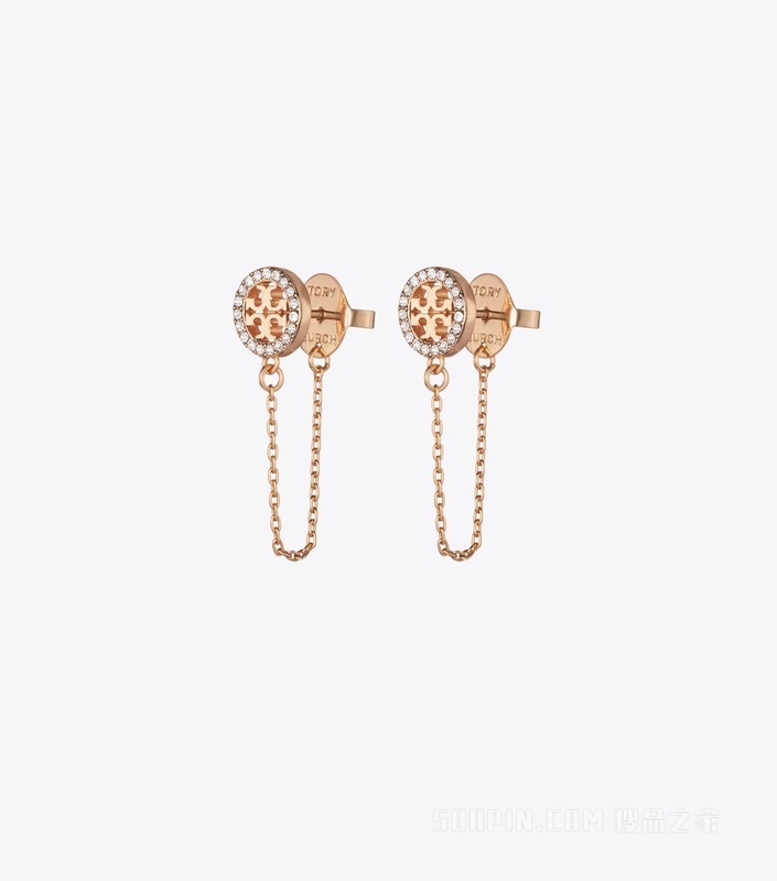 【新品】Icon 经典系列链式耳环 Tory 金/水晶色