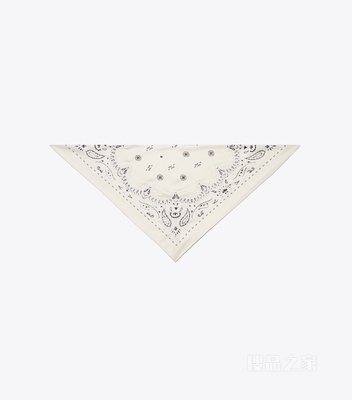 【新品】珠饰 Bandana 三角巾 象牙白