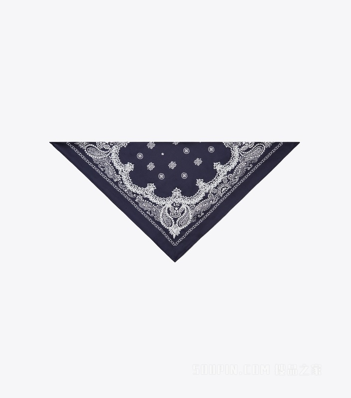 【新品】珠饰 Bandana 三角巾 蓝色