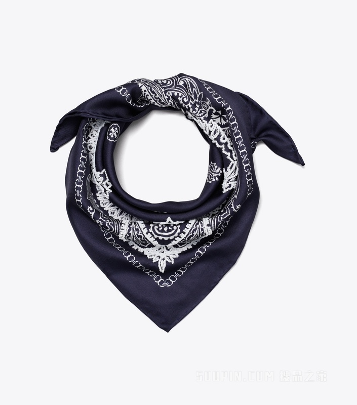 【新品】珠饰 Bandana 三角巾 蓝色