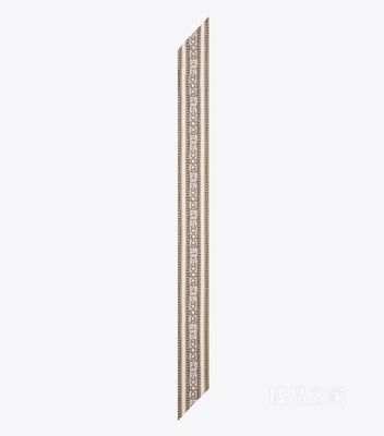 【新品】T Monogram 装饰缎带围巾 奶油色