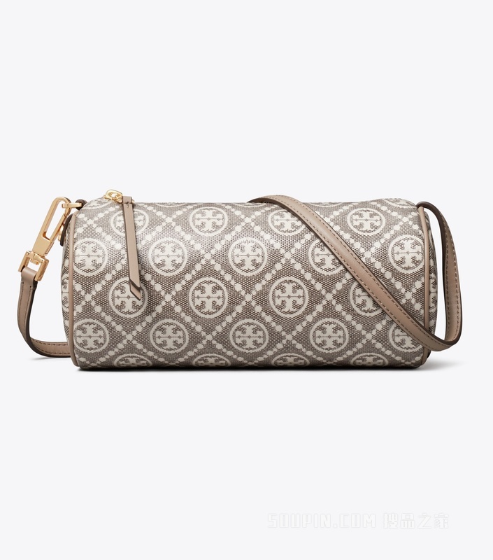 【线上专享】T Monogram 提花圆筒包 炭灰色