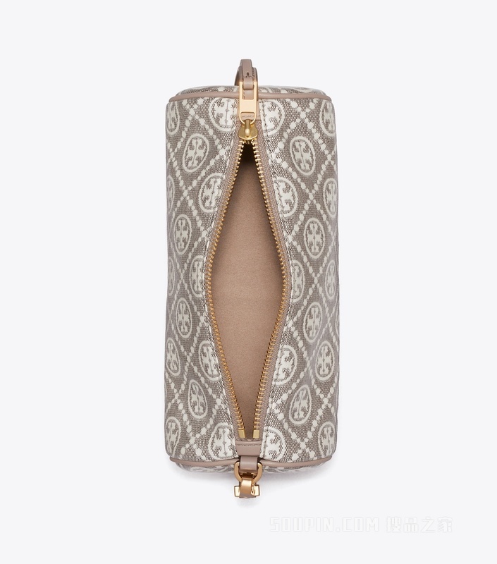 【线上专享】T Monogram 提花圆筒包 炭灰色