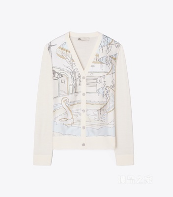 【新品】桑蚕丝开衫 象牙白/中性池畔色