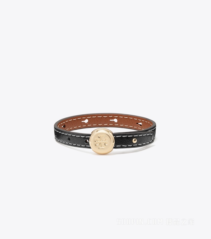 【新品】Icon 经典系列手链 浅黄铜色/黑色