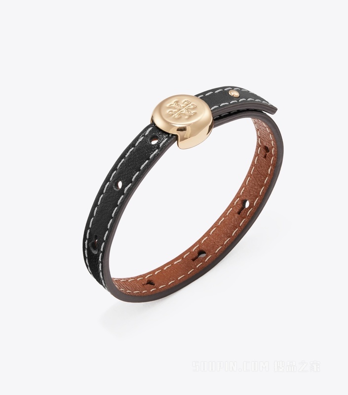 【新品】Icon 经典系列手链 浅黄铜色/黑色