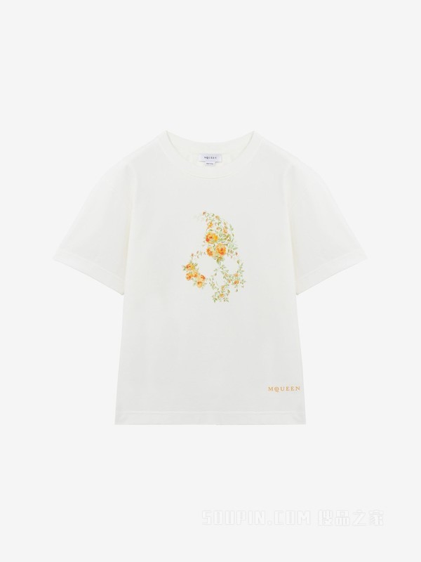 Floral Skull T恤