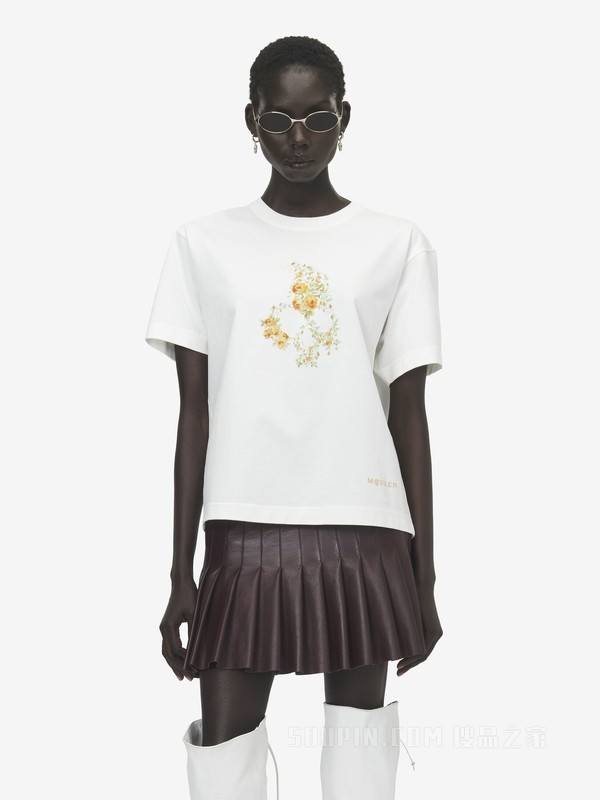 Floral Skull T恤