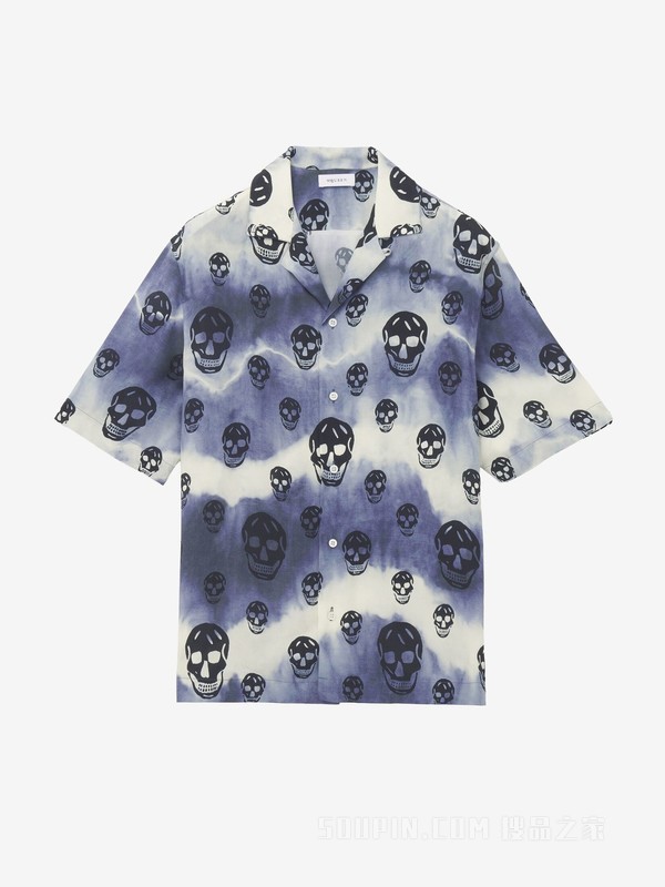 扎染Skull夏威夷衬衫
