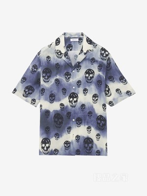 扎染Skull夏威夷衬衫